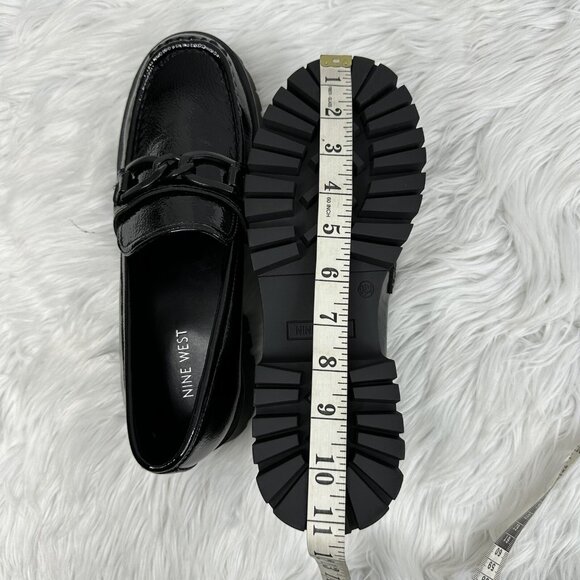 Nine West‎ Women’s Black Garren Link Accent Lug Sole Casual Loafers US 9.5 - Picture 14 of 16